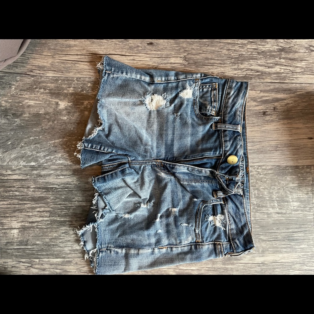 Distressed American Eagle jean shorts
